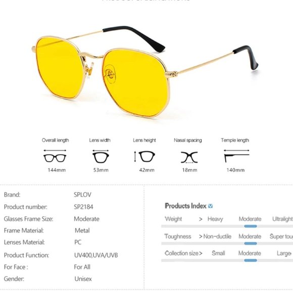 Hexagonal Metal Sunglasses - Picture 2 of 2